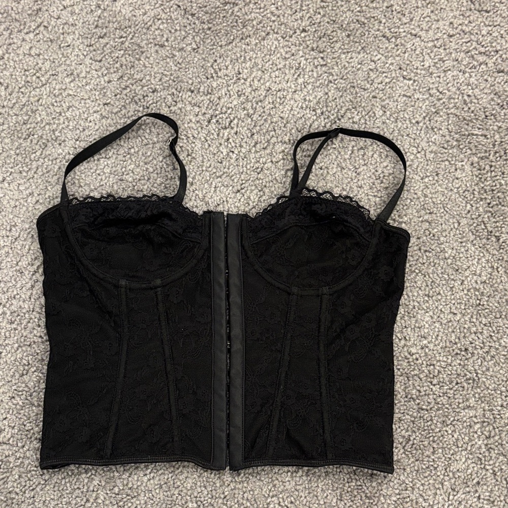 Black Lace Corset Top